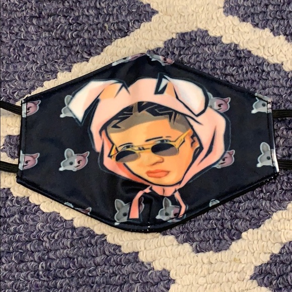 New Bad bunny handmade face mask - Picture 2 of 2